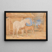 Graues Pferd und Fohlen Fuchs - John Frederick Lewis — gerahmtes Bild an der Wand