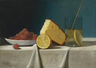 John Frederick Peto - Still Life with CakeLemon Strawberries and Glass.webp