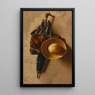 John Frederick Peto - Umbrella Hat and Carpet Bag.webp