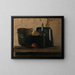 Vorbereitung der französischen Suppe mit Wein und Kupferkasserolle - John Frederick Peto — gerahmtes Bild an der Wand