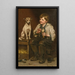 "En attente d'une bouchée" - John George Brown — gerahmtes Bild an der Wand