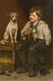 "En attente d'une bouchée" - John George Brown — Ansicht des Kunstwerks