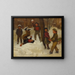 Winterspiele - John George Brown — gerahmtes Bild an der Wand