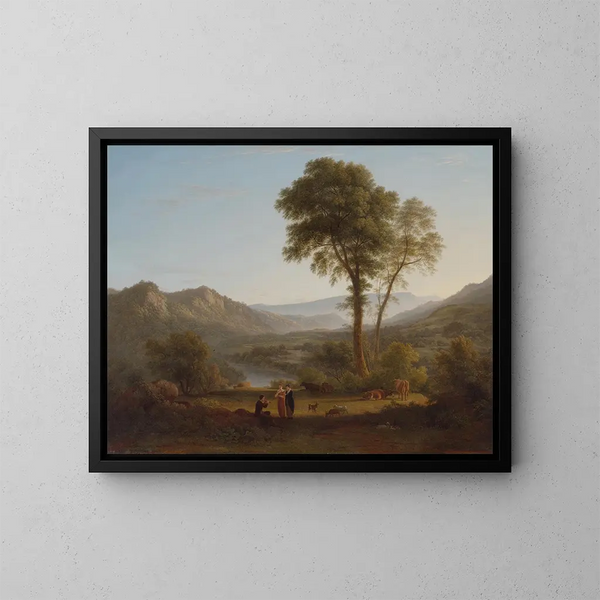 À Matlock, la brume se lève - John Glover — gerahmtes Bild an der Wand