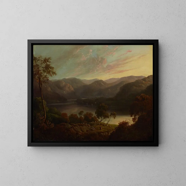 Ansicht der Landschaft im Cumberland - John Glover — gerahmtes Bild an der Wand