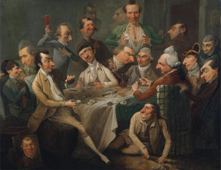 Ein Gruppe von Karikaturen - John Hamilton Mortimer — Ansicht des Kunstwerks