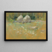 Heuhaufen am Waldrand - John Henry Twachtman — gerahmtes Bild an der Wand