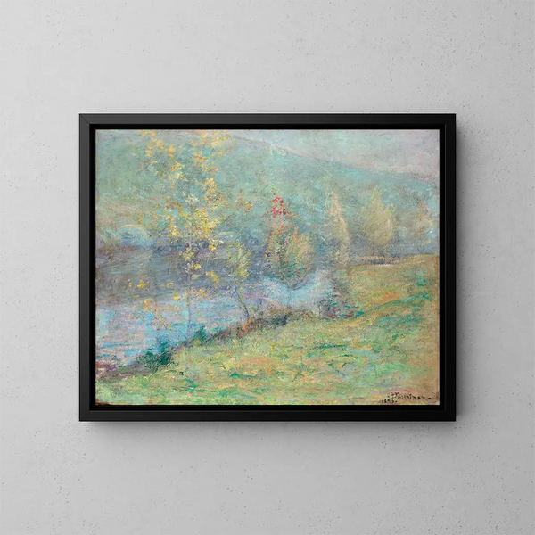 Morgennebel - John Henry Twachtman — gerahmtes Bild an der Wand