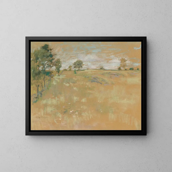 Prairies à Branchville, Connecticut - John Henry Twachtman — gerahmtes Bild an der Wand