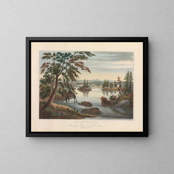 Ansicht in der Nähe von Fort Miller - John Hill — gerahmtes Bild an der Wand
