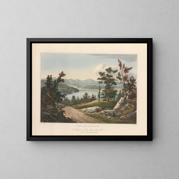 Ansicht in der Nähe von Hudson - John Hill — gerahmtes Bild an der Wand