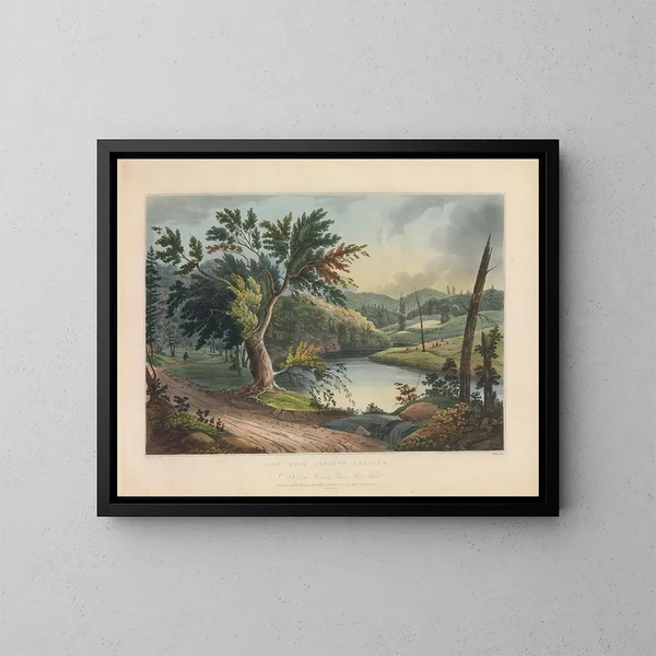 Ansicht in der Nähe von Jessups Landing - John Hill — gerahmtes Bild an der Wand