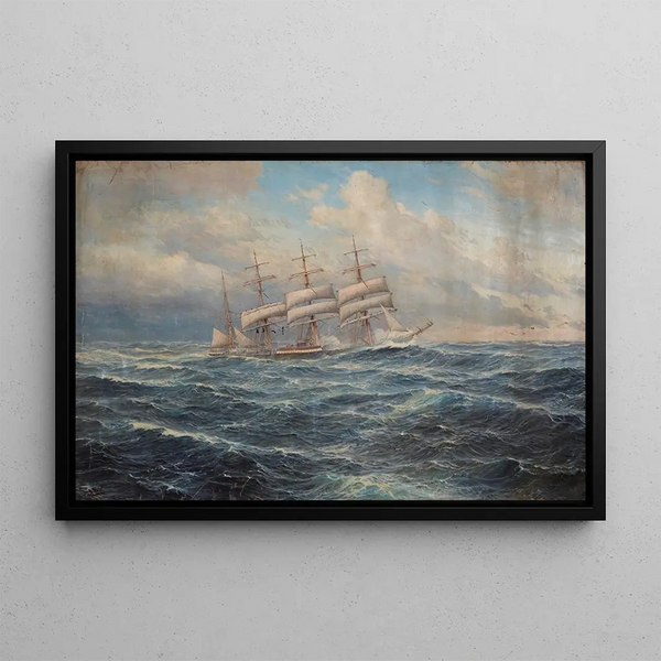 John Holst - Seascape with a Ship.webp