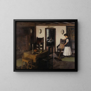 John Hubbard Rich - Woman Tidying the Kitchen.webp