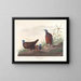 Taube mit blauer Kopf - John James Audubon — gerahmtes Bild an der Wand
