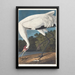 Weißer Kranich - John James Audubon — gerahmtes Bild an der Wand