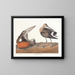Barge hudsonienne - John James Audubon — gerahmtes Bild an der Wand