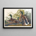 Stockente - John James Audubon — gerahmtes Bild an der Wand