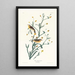 Paruline à croupion jaune - John James Audubon — gerahmtes Bild an der Wand