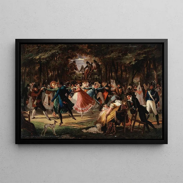 Bal public - John James Chalon — gerahmtes Bild an der Wand