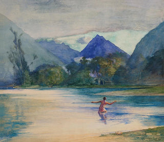 John La Farge - Entrance to the VaiTePiha River Cooks Anchorage.webp