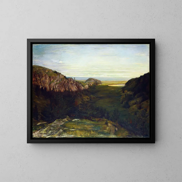Die letzte Tal der Paradiesfelsen - John La Farge — gerahmtes Bild an der Wand