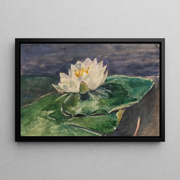 Seerose - John La Farge — gerahmtes Bild an der Wand