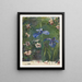 Rosen Wildblumen und Iris - John La Farge — gerahmtes Bild an der Wand