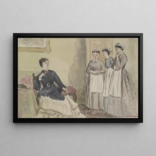 John Leech - Mistress and three servants.webp