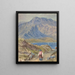 Landschaft mit Bergpanorama und Wanderer - John Leech — gerahmtes Bild an der Wand