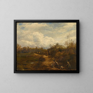 Ein englische Landschaft - John Linnell — gerahmtes Bild an der Wand