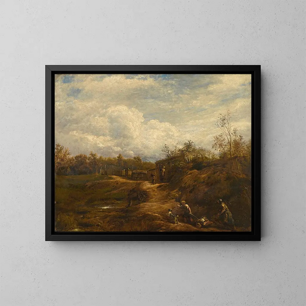 Ein englische Landschaft - John Linnell — gerahmtes Bild an der Wand