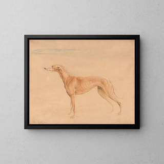Der Jagdhund Thomasine - John Linnell — gerahmtes Bild an der Wand
