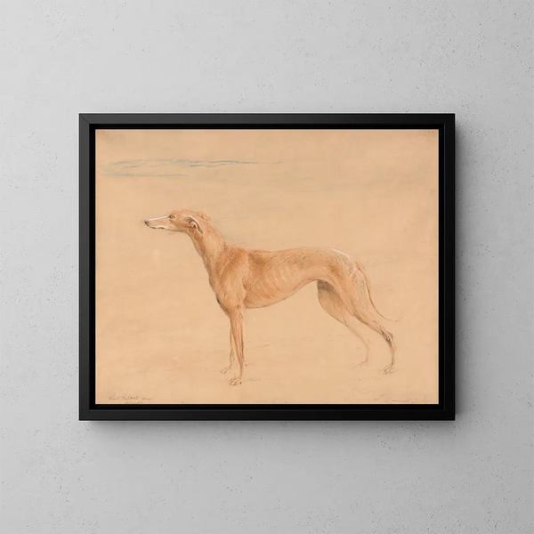 Der Jagdhund Thomasine - John Linnell — gerahmtes Bild an der Wand