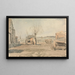 La Cour de ferme - John Linnell — gerahmtes Bild an der Wand