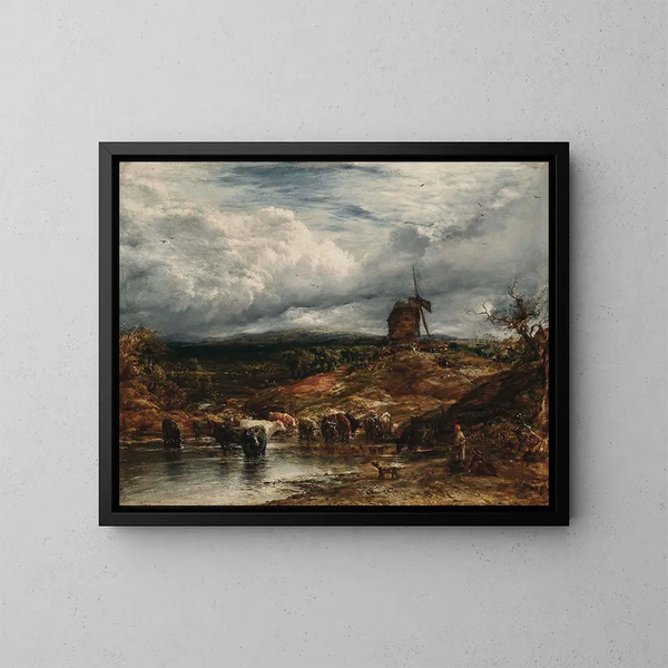 Der Windmühle - John Linnell — gerahmtes Bild an der Wand