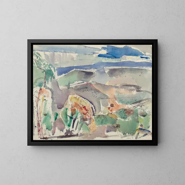 Landschaft der Formen, Delaware County, Pennsylvania Nr. 2 - John Marin — gerahmtes Bild an der Wand