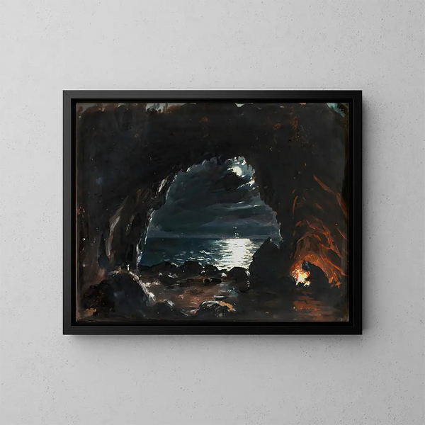 Höhlen Szene - John O'Brien Inman — gerahmtes Bild an der Wand
