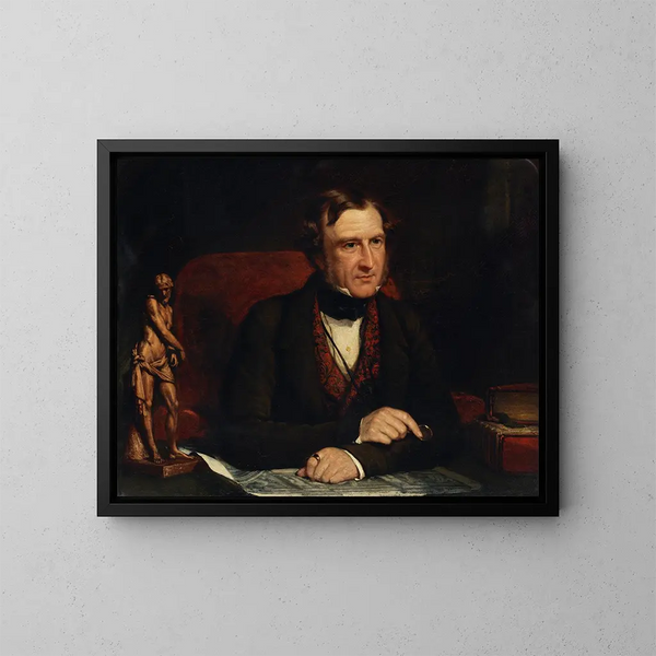 Portrait von Thomas Wyse 1791-1862, Politiker, Schriftsteller und Diplomat - John Partridge — gerahmtes Bild an der Wand