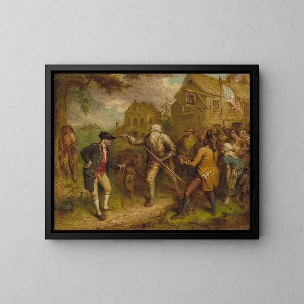 Der Rückkehr von Rip Van Winkle - John Quidor — gerahmtes Bild an der Wand