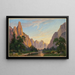 Vallée de Yosemite, vue vers l'ouest - John Ross Key — gerahmtes Bild an der Wand
