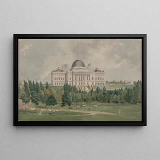 John Rubens Smith - West front of the United States Capitol with cows in the foreground.webp