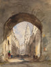 Straßenszene in Calais - John Scarlett Davis — Ansicht des Kunstwerks