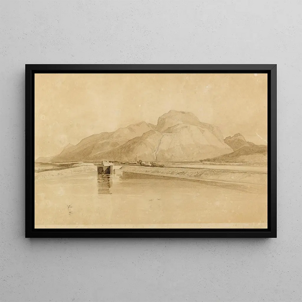 Ein Kanal in der Normandie - John Sell Cotman — gerahmtes Bild an der Wand