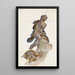 Eine Statue in Rom - John Singer Sargent — gerahmtes Bild an der Wand