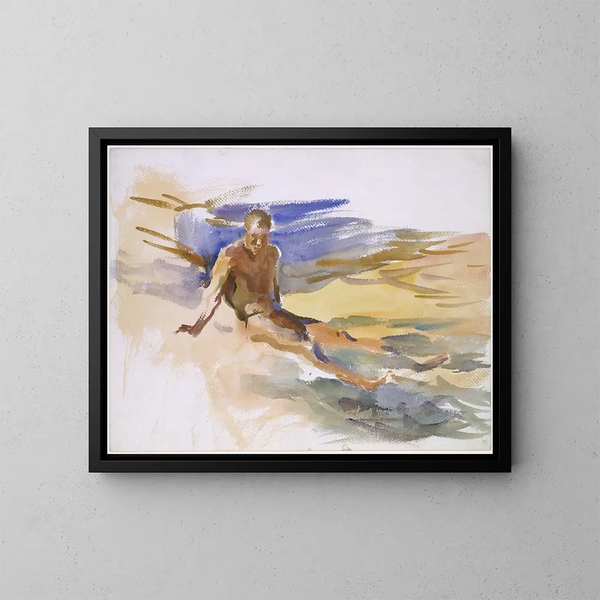 Badende in Florida - John Singer Sargent — gerahmtes Bild an der Wand
