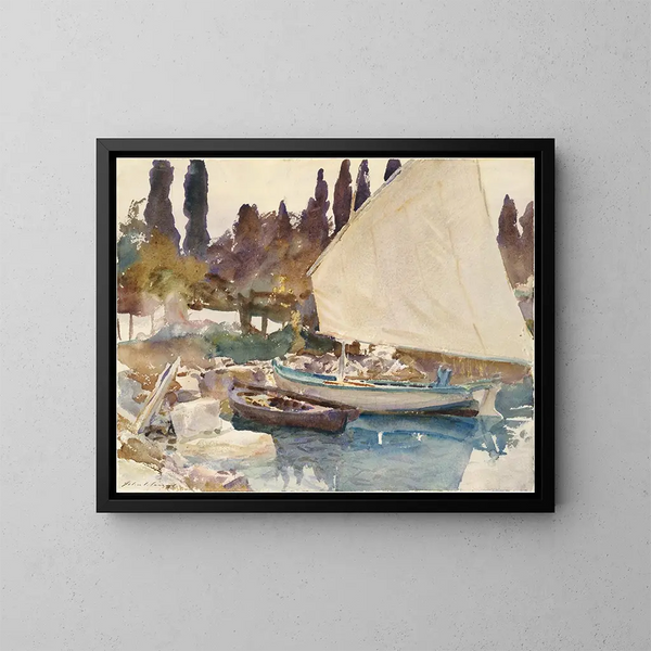 Boote - John Singer Sargent — gerahmtes Bild an der Wand