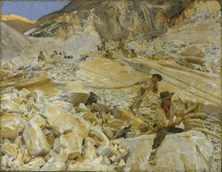 Descendre le marbre des carrières à Carrara - John Singer Sargent — Ansicht des Kunstwerks