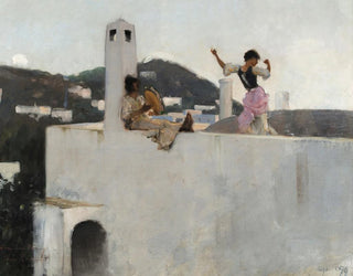 Mädchen aus Capri auf einem Dach - John Singer Sargent — Ansicht des Kunstwerks