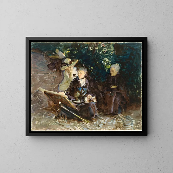 Am Generalife - John Singer Sargent — gerahmtes Bild an der Wand
